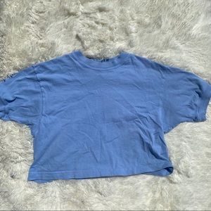 blue crop top